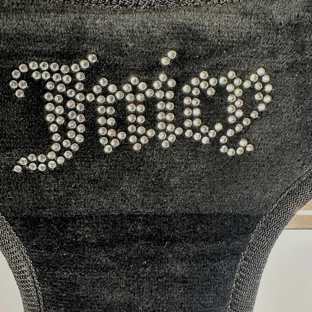Juicy Couture Black Velvet Rhinestone Dog Harness‎ & Leash Set Large Dog New